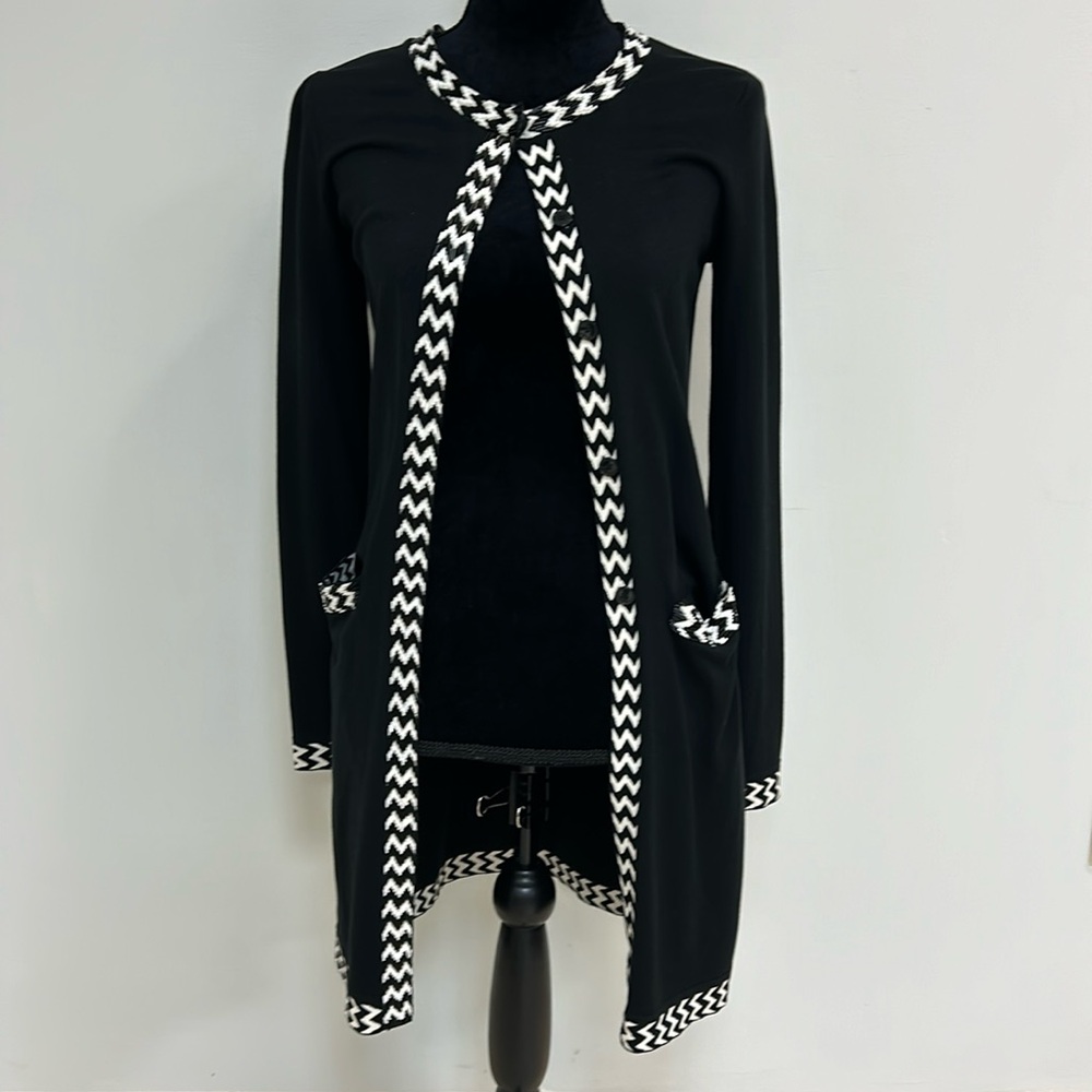 Diane Von Furstenberg Black Sweater, Size P